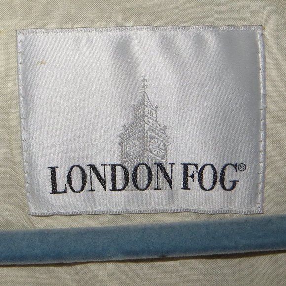 London Fog Men's Lightweight Jacket Ivory With Navy Blue Color Size Large Reg - Picture 9 of 10
